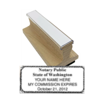 Get your customized WA Notary Rubber Stamp from CalStamp. High-quality, rectangular notary stamp personalized with your info. Order now for fast, reliable service!