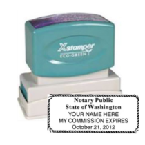 Get your customized WA Notary X-Stamper Pre-Inked Stamp from CalStamp. High-quality, rectangular notary stamp personalized with your info. Order now!