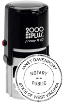 WVR40NOTARY - West Virginia Notary
Self-Ink Round Stamp