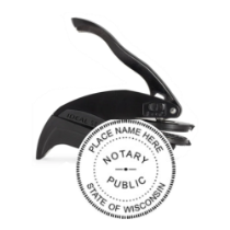 Get a high-quality WI Notary Embosser Seal Stamp with a 1 5/8" raised impression. Customize your notary info now! Order your personalized notary seal from CalStamp today!