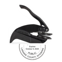 Get a high-quality, customized WY Notary Embosser Seal Stamp with a 1 5/8" raised impression. Order your personalized notary seal from CalStamp today!