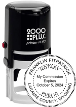 WYR40NOTARY - Wyoming Notary
Embosser Seal Stamp