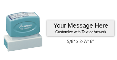 Shop the N14 Pre-Inked Stamp with a 5/8" x 2-7/16" impression size. Perfect for business use. Order now at CalStamp and ensure quality with Xstamper Refill Ink!