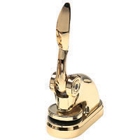 Elevate your documents with the MR-0GOLD Embossing Seal. Featuring a 1-5/8 in. die, this gold cast desk model adds a touch of elegance. Order now from CalStamp!