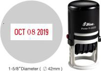 R-542D - Shiny R-542D Self-Inking Dater-1-5/8 in Dia.