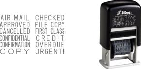 Get the Shiny-304 Multi Word Office Stamp from CalStamp! Perfect for all your office needs. Order now and streamline your paperwork with ease!