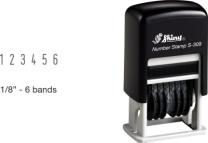 Get precise numbering with the Shiny-309 Numberer! Featuring 1/8" digits and 6 bands. Perfect for office use. Order now from CalStamp for fast shipping!