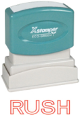 Get the RUSH PTR 40 Impression Stamp (1/2" x 1-5/8") from CalStamp. Perfect for urgent documents. Order now and ensure your paperwork stands out!