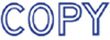 Get the 1006 1-Color Title Stamp from CalStamp! Perfect for marking documents with 'COPY'. Impression size: 1/2" x 1-5/8". Order now for efficient office use!