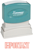 Shop CalStamp's IMPORTANT PTR 40 Impression Stamp, size 1/2" x 1-5/8". Perfect for highlighting crucial documents. Order now for fast shipping!
