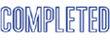 Get your 1026 1-Color Title Stamp, 'COMPLETED' - 1/2" x 1-5/8" impression. Perfect for office use. Order now from CalStamp and streamline your workflow!