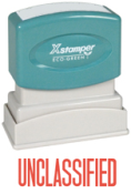 Get the UNCLASSIFIED PTR 40 Title Stamp from CalStamp! Perfect for organizing documents. Impression size: 1/2" x 1-5/8". Order now for efficient labeling!