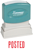 Get the POSTED PTR 40 1-Color Title Stamp from CalStamp! Perfect for marking documents with a clear 'POSTED' impression. Shop now for precision and quality!