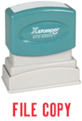 Get organized with the FILE COPY PTR 40 1-Color Title Stamp. Impression size: 1/2" x 1-5/8". Clearly mark documents as 'FILE COPY'. Order now at CalStamp!