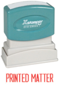 Shop CalStamp's 1-Color 'PRINTED MATTER' Title Stamp. Impression size: 1/2" x 1-5/8". Perfect for organizing documents. Order now for fast shipping!
