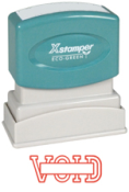 Get the 1207 1-Color Title Stamp from CalStamp. Perfect for marking documents 'VOID'. Impression size: 1/2" x 1-5/8". Order now for efficient document management!