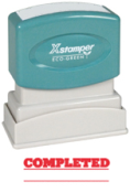 Get your 1-Color 'COMPLETED' Title Stamp from CalStamp! Perfect for office use, impression size 1/2" x 1-5/8". Order now for efficient document management!