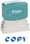 Get the COPY PTR 40 Blue 1-Color Title Stamp from CalStamp! Perfect for office use, with a 1/2" x 1-5/8" impression size. Order now for clear, professional stamping!