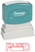 Get the FAXED DATE PTR 40 Red Stamp from CalStamp! Perfect for organizing documents. Impression size: 1/2" x 1-5/8". Order now for efficient office management!