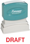 Get the 1360 1-Color Title Stamp 'DRAFT' from CalStamp. Perfect for marking documents. Impression size: 1/2" x 1-5/8". Order now for efficient document management!