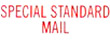 Get the 1388 1-Color Title Stamp from CalStamp! Perfect for marking 'SPECIAL STANDARD MAIL'. Impression size: 1/2" x 1-5/8". Order now for efficient mailing!