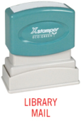 Shop CalStamp's LIBRARY MAIL PTR 40 Red 1-Color Title Stamp. Perfect for organizing your library mail. Impression size: 1/2" x 1-5/8". Order now for efficient labeling!