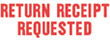 Get the 1504 1-Color Title Stamp from CalStamp. Perfect for 'Return Receipt Requested' needs. Impression size: 1/2" x 1-5/8". Order now for efficient mailing!
