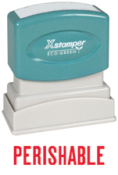 Shop CalStamp's 1515 1-Color Title Stamp, 'PERISHABLE'. Perfect for marking sensitive items. Impression size: 1/2" x 1-5/8". Order now for fast shipping!