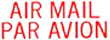 Get the 1521 1-Color Title Stamp from CalStamp! Perfect for marking 'AIR MAIL PAR AVION' with a 1/2" x 1-5/8" impression. Order now for fast, reliable shipping!