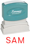 Get the SAM PTR 40 RED 1-Color Title Stamp from CalStamp! Perfect for clear impressions, 1/2" x 1-5/8". Order now and make your mark with 'SAM'!