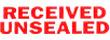 Get the 1575 1-Color Title Stamp from CalStamp! Perfect for marking documents, it reads 'RECEIVED UNSEALED'. Order now for clear, professional impressions!