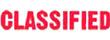 Get the 1588 1-Color Title Stamp with 'CLASSIFIED' text. Perfect for secure document marking. Order now from CalStamp and ensure your documents stay confidential!