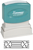Shop CalStamp's OCR PTR 40 Black 1-Color Title Stamp. Perfect for clear impressions, size 1/2" x 1-5/8". Order now for precise stamping needs!