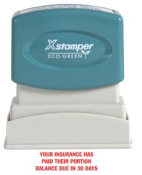 Get the 1628 PTR 40 Red 1-Color Title Stamp from CalStamp. Perfect for marking insurance payments. Order now and streamline your billing process!