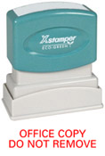 Get organized with the 1634 1-Color Title Stamp from CalStamp. Perfect for marking documents, it reads 'OFFICE COPY DO NOT REMOVE'. Order yours today!