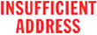 Get the 1638 1-Color Title Stamp 'INSUFFICIENT ADDRESS' from CalStamp. Perfect for quick, clear marking. Order now for efficient mailing solutions!