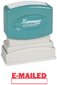Get your E-MAILED box stamp from CalStamp! Perfect for organizing, this 1-color red stamp reads 'E-MAILED' with an impression size of 1/2" x 1-5/8". Order now!