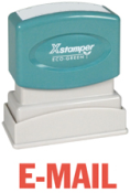 Get organized with the E-MAIL PTR 40 Red 1-Color Title Stamp from CalStamp. Perfect for office use. Order now and streamline your workflow!
