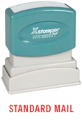 Get the STANDARD MAIL PTR 40 Red 1-Color Title Stamp from CalStamp. Perfect for clear, professional impressions. Order now for fast shipping!