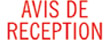 AVIS DE RECEPTION 1704 - AVIS DE RECEPTION PTR 40 RED