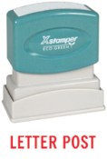 Shop CalStamp's LETTER POST PTR 40 Red 1-Color Title Stamp. Perfect for organizing mail with a clear 'LETTER POST' impression. Order now for efficient mail sorting!