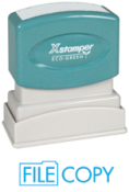Shop CalStamp's FILE COPY PTR 40 Blue Title Stamp. Perfect for organizing documents with a clear 'FILE COPY' impression. Order now for efficient office management!