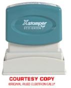 Get the COURTESY COPY PTR 40 Red Title Stamp from CalStamp! Perfect for marking electronic filings. Order now for clear, professional impressions.
