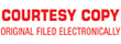 Get the 1830 1-Color Title Stamp from CalStamp! Perfect for marking documents with 'COURTESY COPY ORIGINAL FILED ELECTRONICALLY'. Order now for precise, professional stamping!