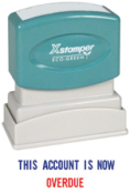 Get your 2004 2-Color Title Stamp, "THIS ACCOUNT IS NOW OVERDUE," from CalStamp. Perfect for overdue notices. Order now to streamline your billing process!