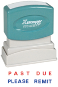 Get the 2015 2-Color Title Stamp 'PAST DUE PLEASE REMIT' from CalStamp. Perfect for office use. Order now and streamline your billing process!