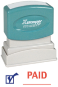 Get your 2024 2-Color 'PAID' Title Stamp from CalStamp! Perfect for efficient office use. Order now for clear, professional impressions.