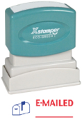 Get organized with the 2025 2-Color Title Stamp 'E-MAILED' from CalStamp. Perfect for office use. Order now and streamline your workflow!