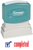 Get your 2026 2-Color Title Stamp 'COMPLETED' from CalStamp! Perfect for office use. Impression size: 1/2" x 1-5/8". Order now for efficient document management!