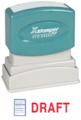 Get the 2031 2-Color Title Stamp from CalStamp! Perfect for marking documents as 'DRAFT'. Order now for clear, professional impressions.